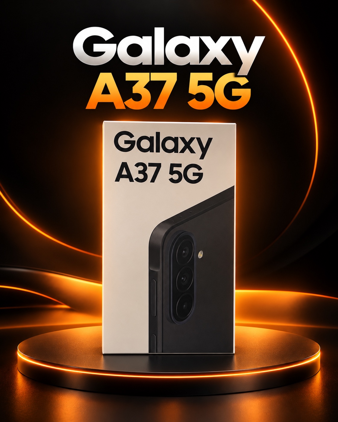 Samsung Galaxy A37 5G con su caja en CeluMovil Shop