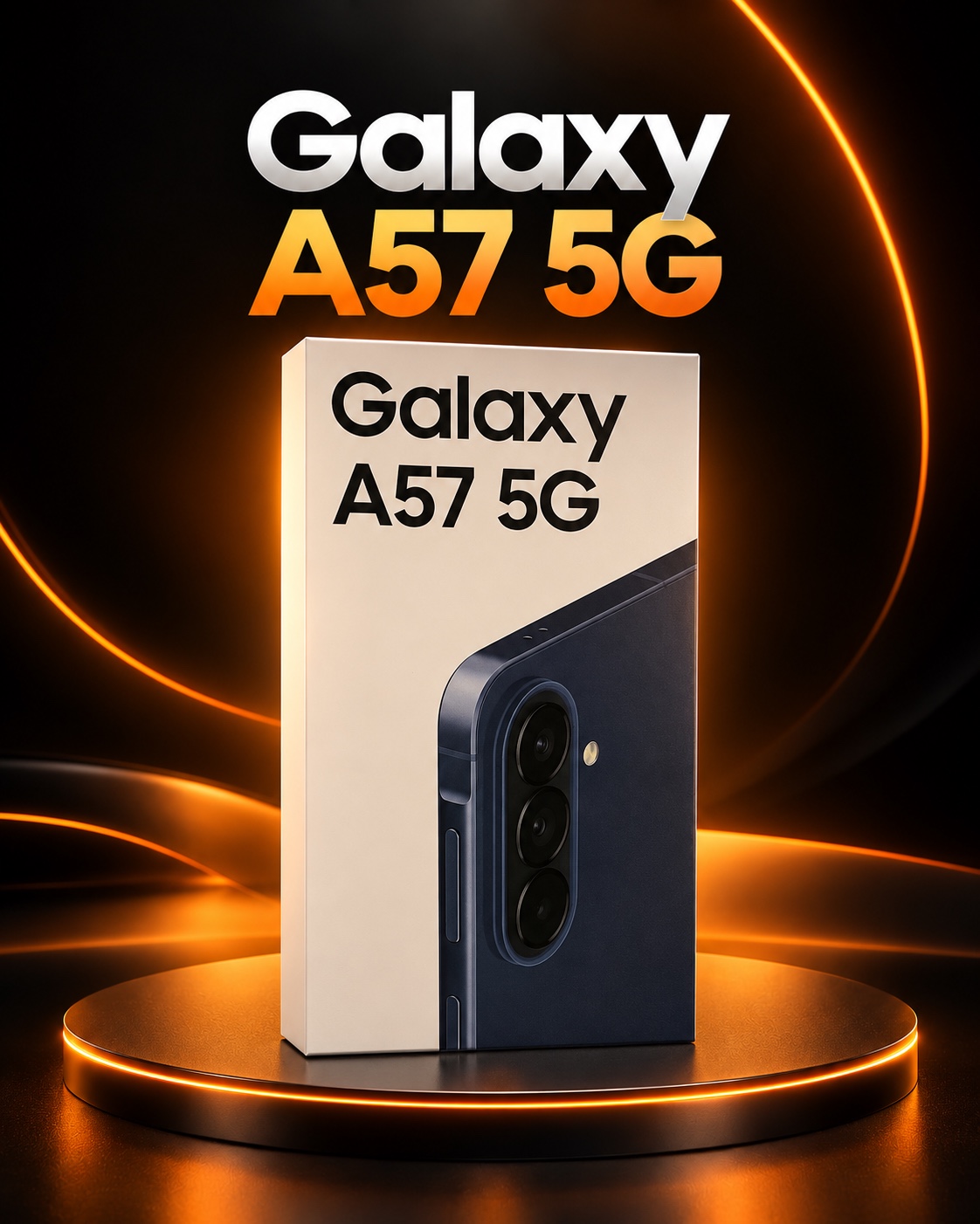 Samsung Galaxy A57 5G con su caja en CeluMovil Shop