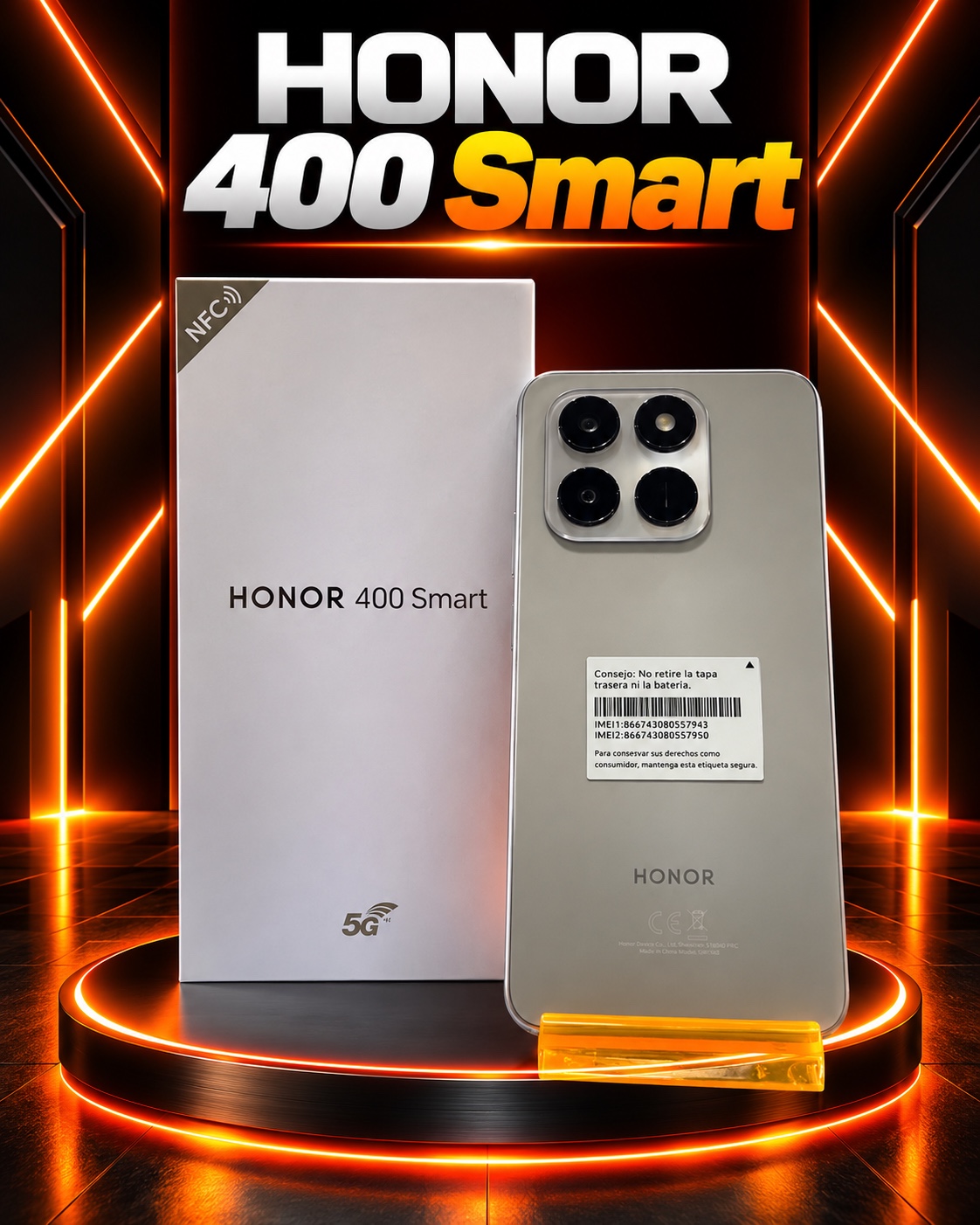 HONOR 400 Smart con su caja en CeluMovil Shop