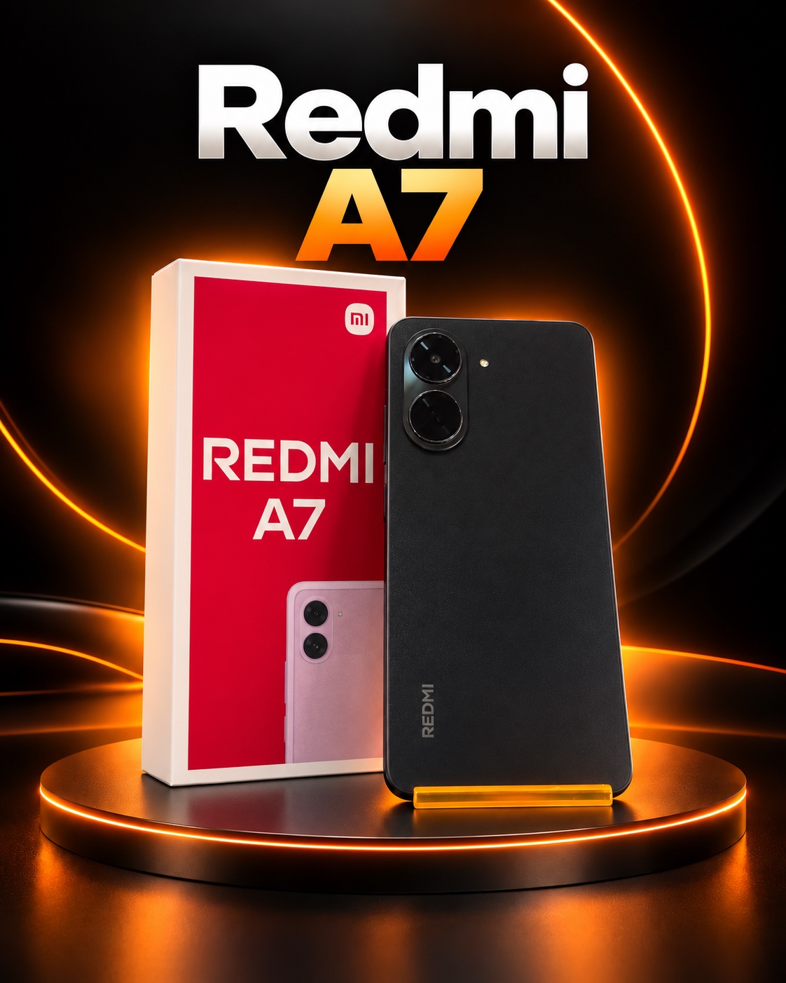 Redmi A7 con su caja en CeluMovil Shop